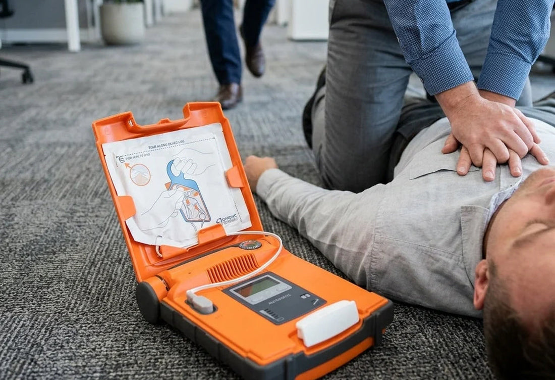 The defib does the shock. You do everything else.