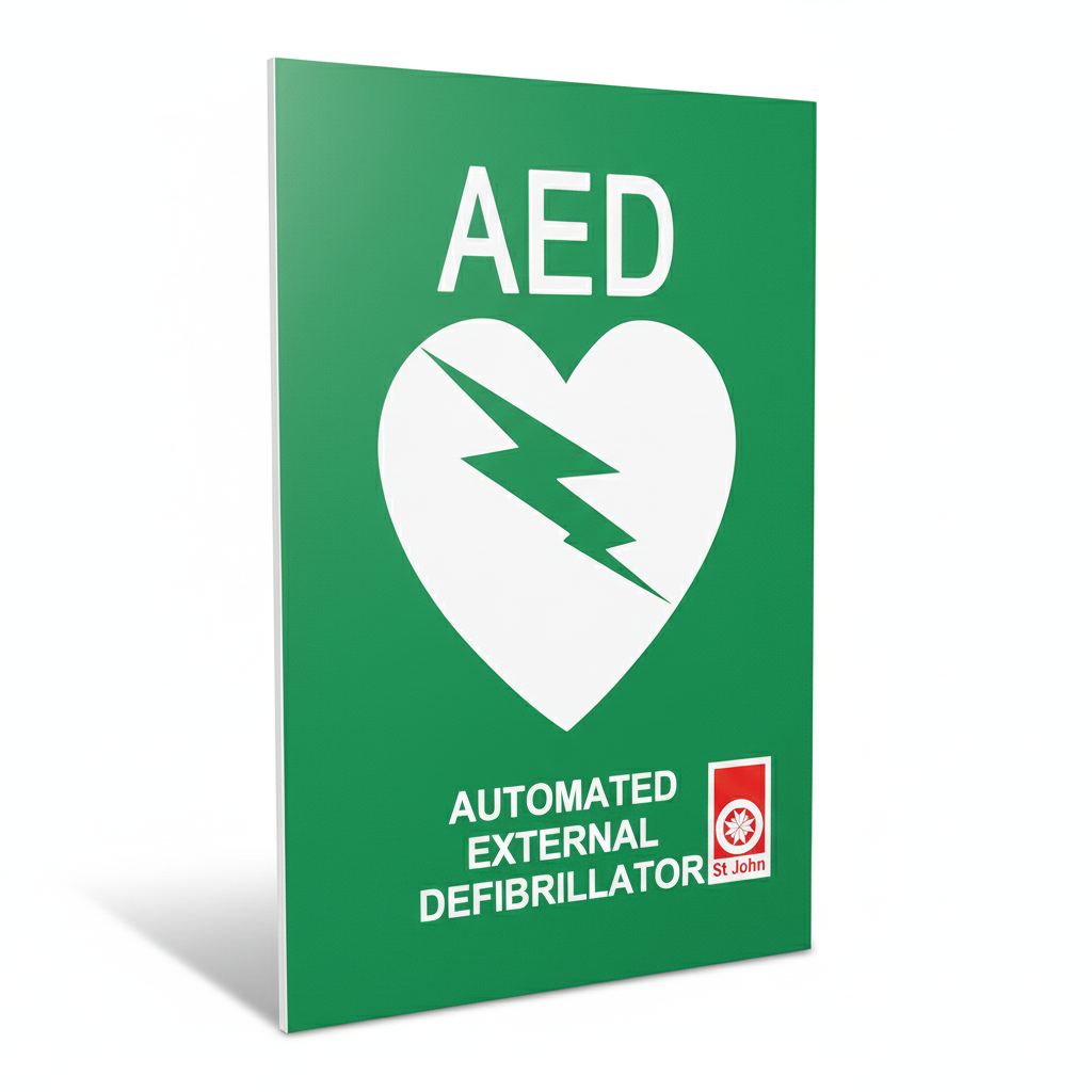 AED Defibrillator Location Sign
