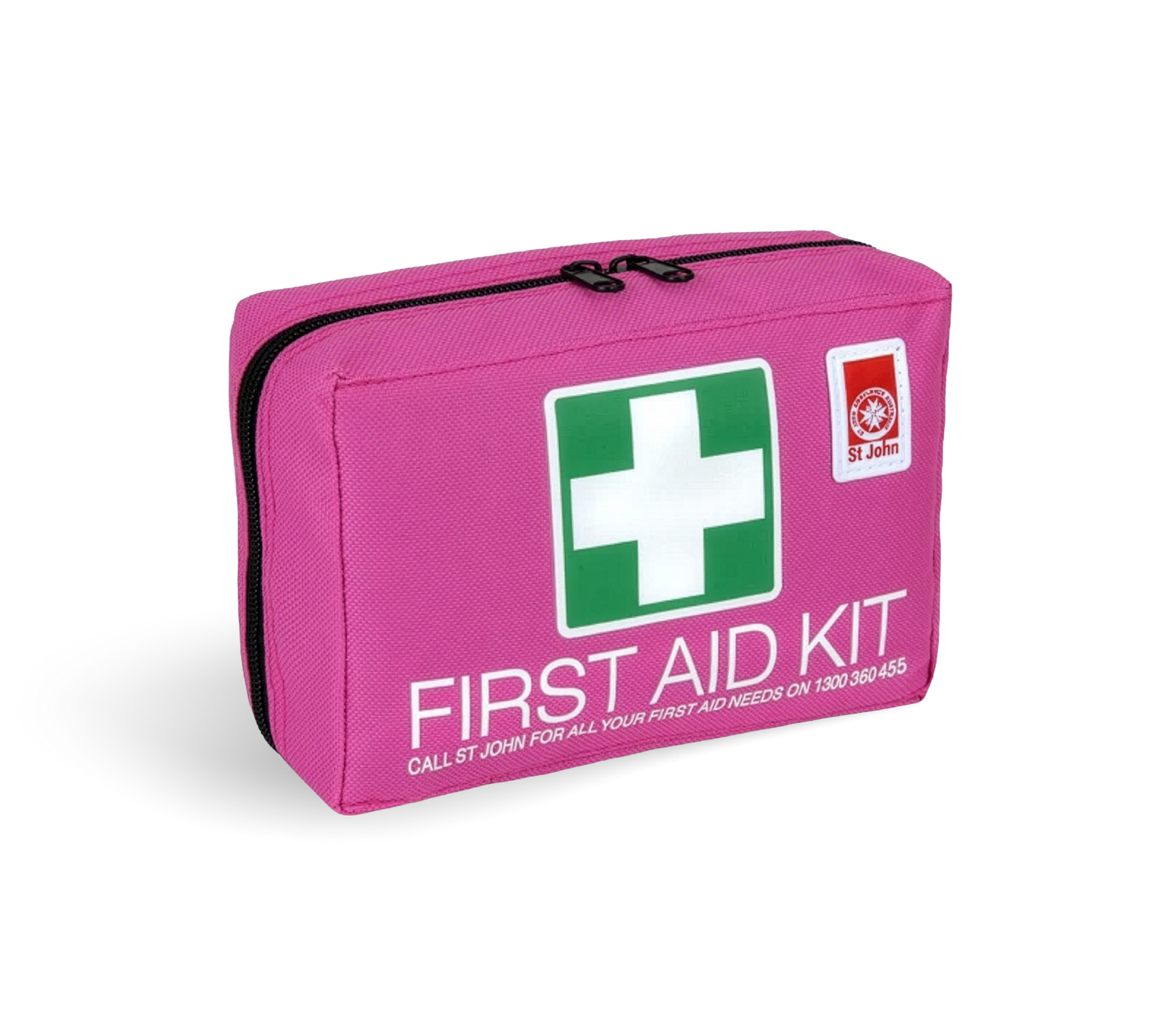 Portable First Aid Kit (Soft case Pink) with clear first aid markings for water-based activities and outdoor use