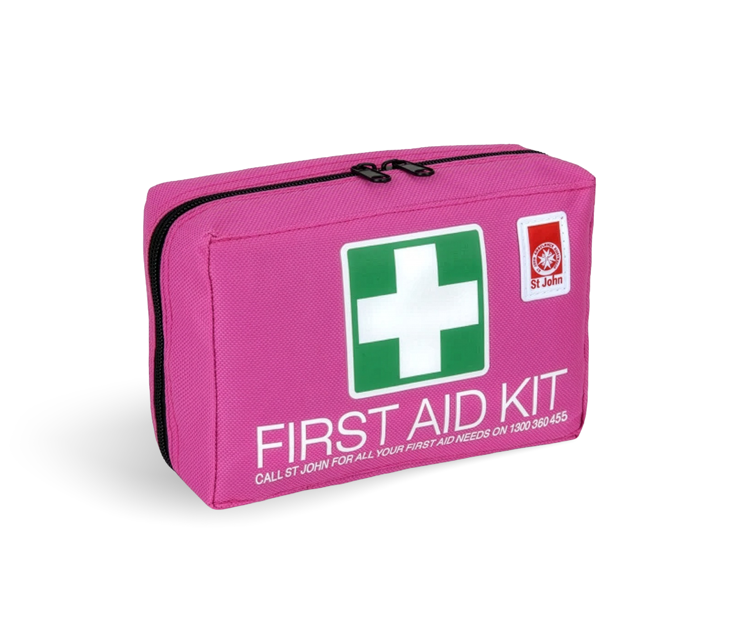 Portable First Aid Kit (Soft case Pink) with clear first aid markings for water-based activities and outdoor use