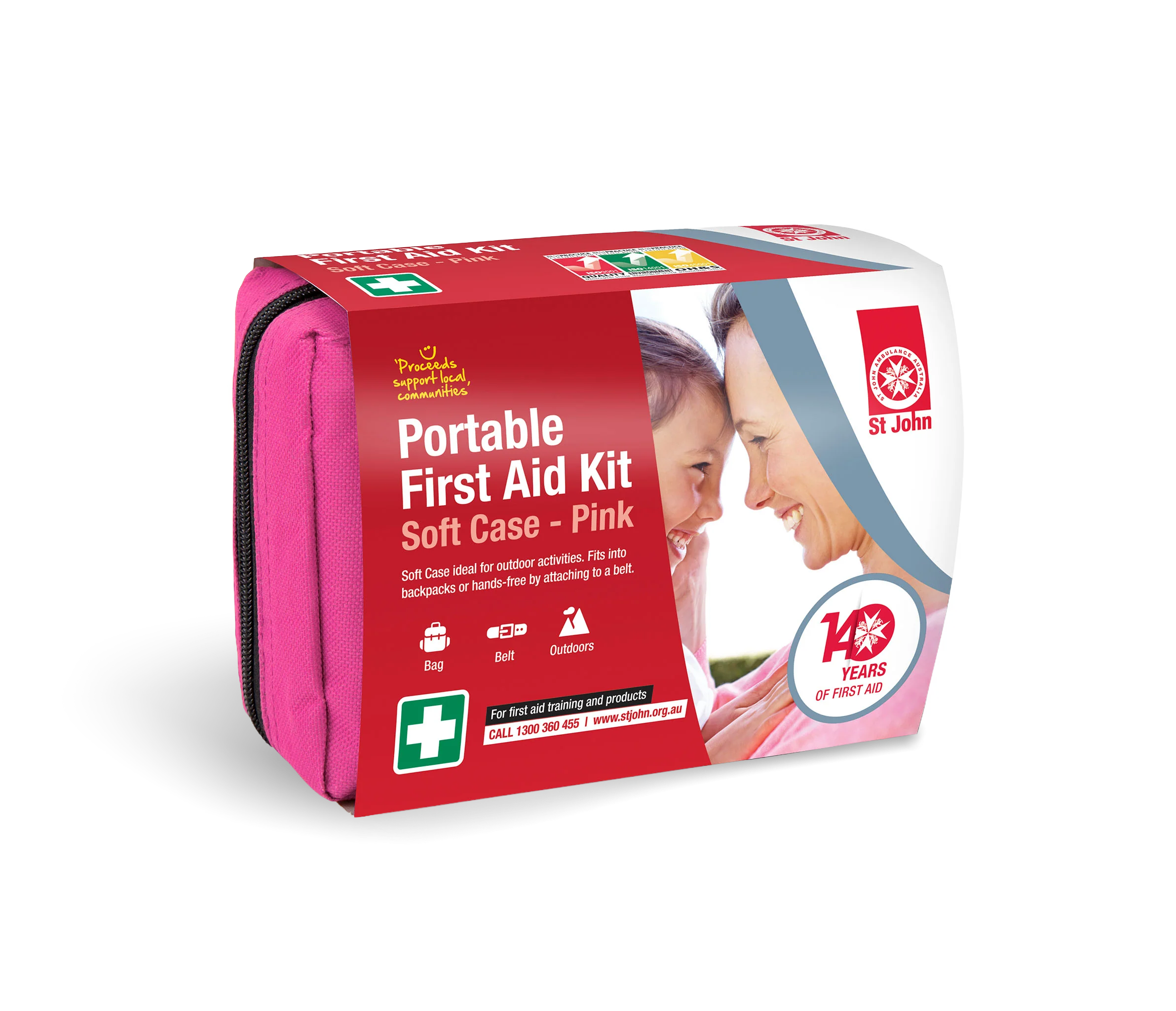 Portable First Aid Kit Pink Soft Case Easy to Find | St John WA