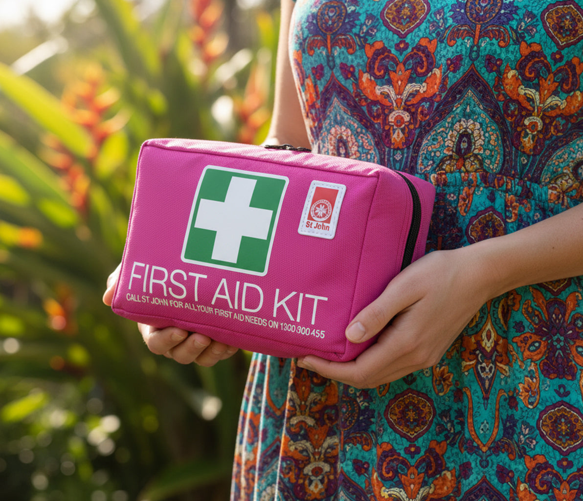 Portable First Aid Kit (Soft case Pink)