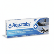 Aquatabs Water Purification Tablets - Pack of 50 designed for travel, camping, and emergency water safety.