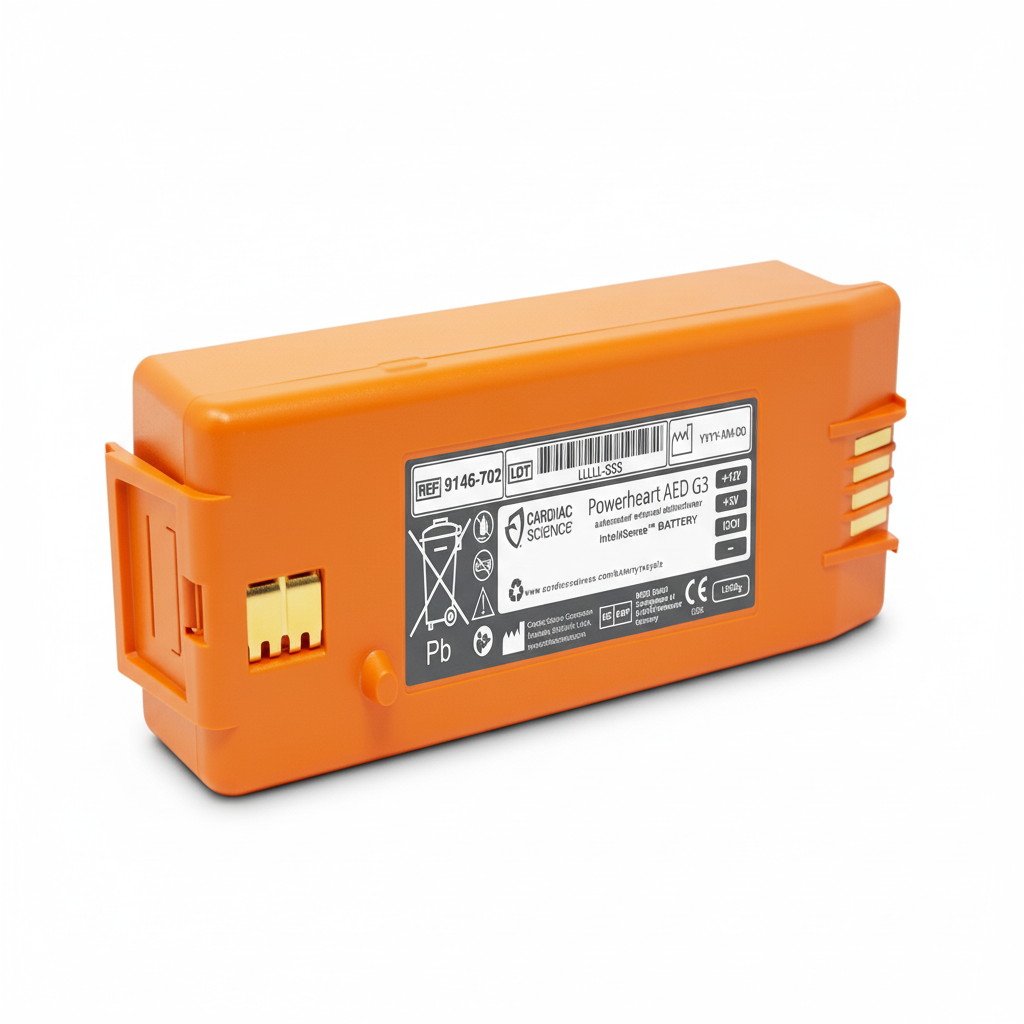 G3 Defib (Lithium) Battery - Single in orange for powering St John WA defibrillators and first aid supplies.
