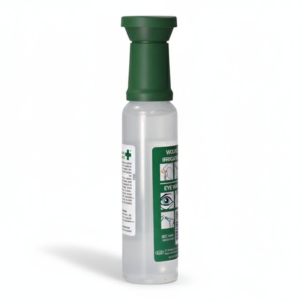 DROP Eyewash Irrigation Refill (With Eye Cup) - Single sterile saline solution for first aid eye cleansing and wound irrigation