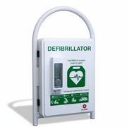 Defibrillator Arch Stand outdoor cabinet with weather-resistant design for secure AED storage and easy access in emergencies