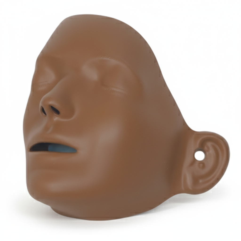 Laerdal Manikin Face Skin (Suits Little Anne and Resusci Anne) - 6 Pack replacement face with holder and mouth seal for manikin filters