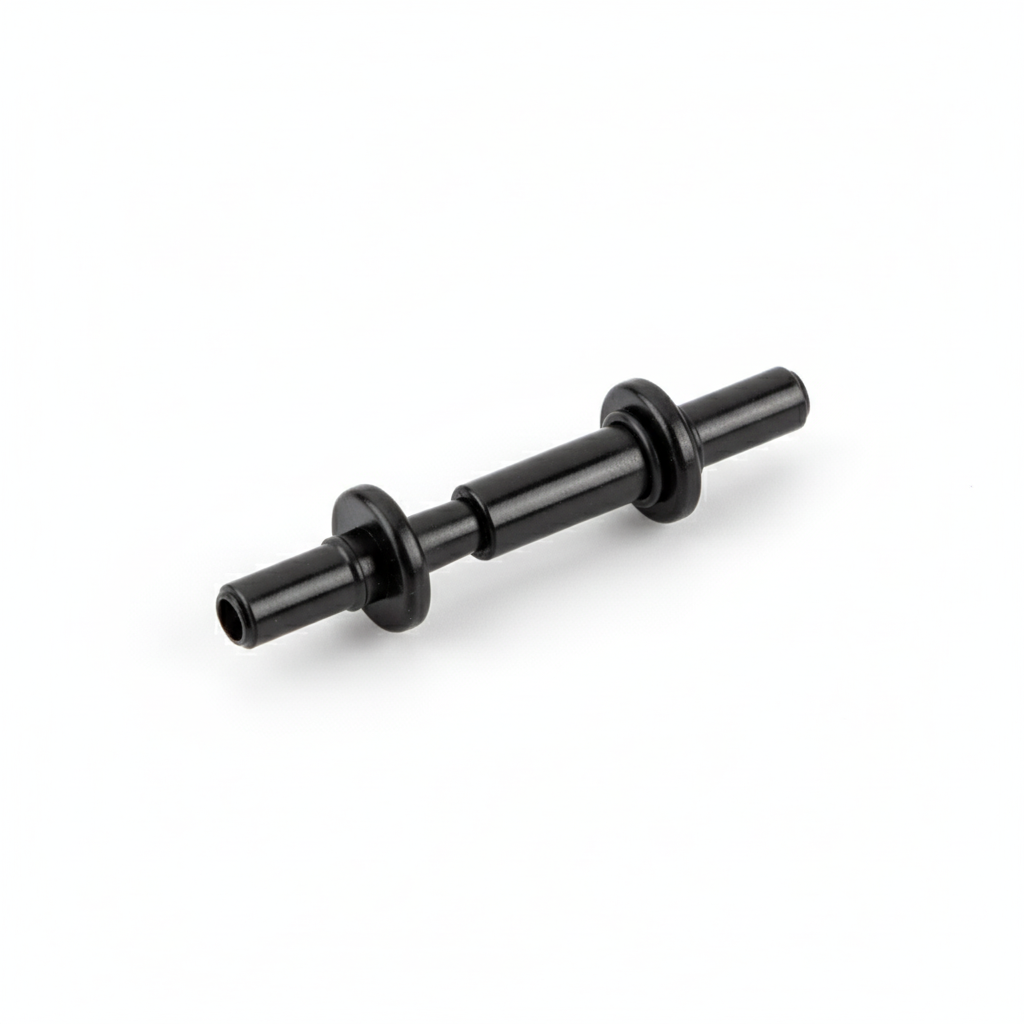 Sphygmomanometer Connector Tubing - Single black replacement tubing for blood pressure monitoring equipment, 150mm length.