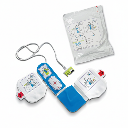 ZOLL AED Plus CPR-D-padz (Adult) - 1 pair electrode pads with instructions for use, part of first aid supplies and defibrillators.