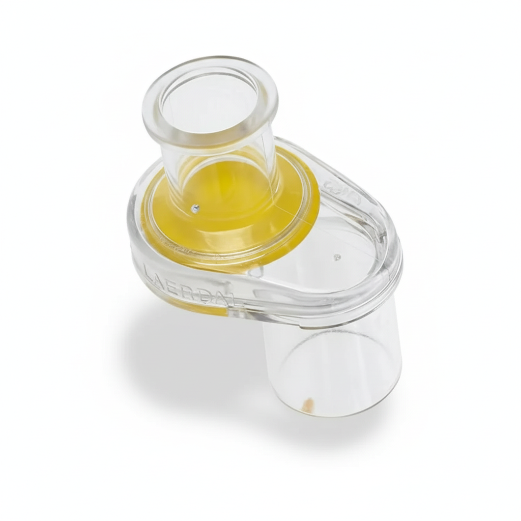 One-Way Valve replacement part compatible with Laerdal pocket masks for clinical first aid and emergency use.
