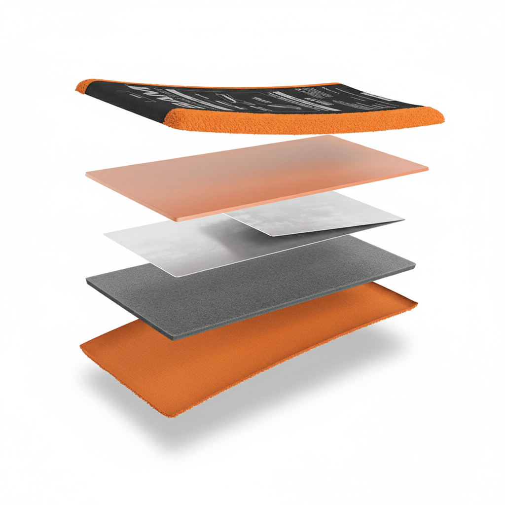 Sam Splint (Soft) layered construction showing strong malleable aluminium core with soft protective outer layers for comfortable extended wear