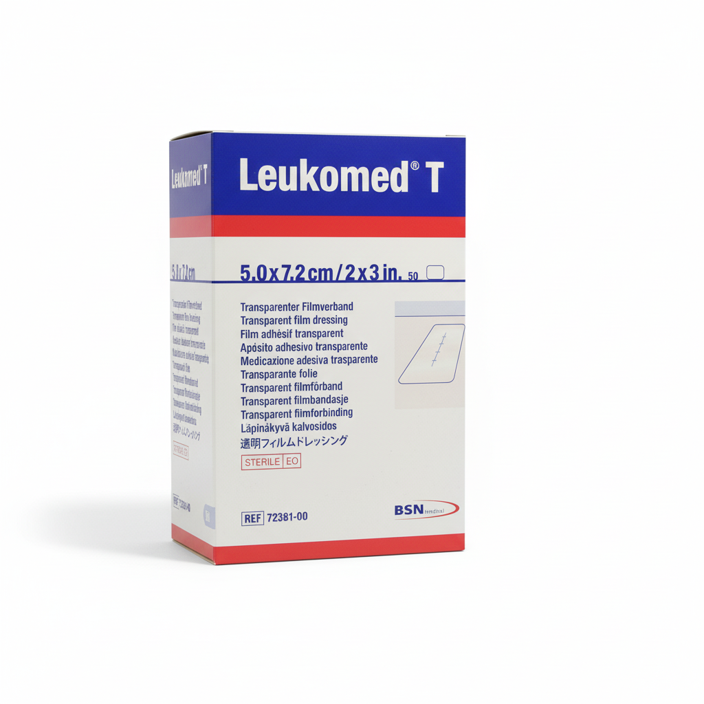 Leukomed T Dressing transparent fixation dressing for securing cannulae and medical aids, waterproof and bacteria-proof