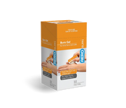 AeroBurn Burn Gel box showing application for minor burns, scalds, and sunburn with fast pain relief and hydration