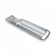 Scoop Stretcher made of aluminium alloy with hinges for easy separation and adjustable lengths for patient safety.