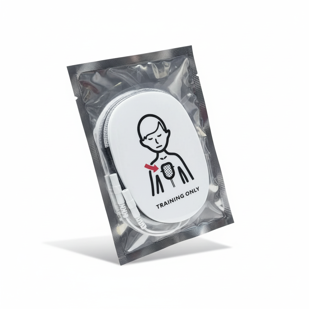 Defibrillator Trainer Pads (Child) To Suit 0817 - 1 pair packaged replacement pads for child CPR training with AED trainer.