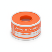 Leukoplast Tape elastic bandage roll with orange casing for first aid supplies and body movement support