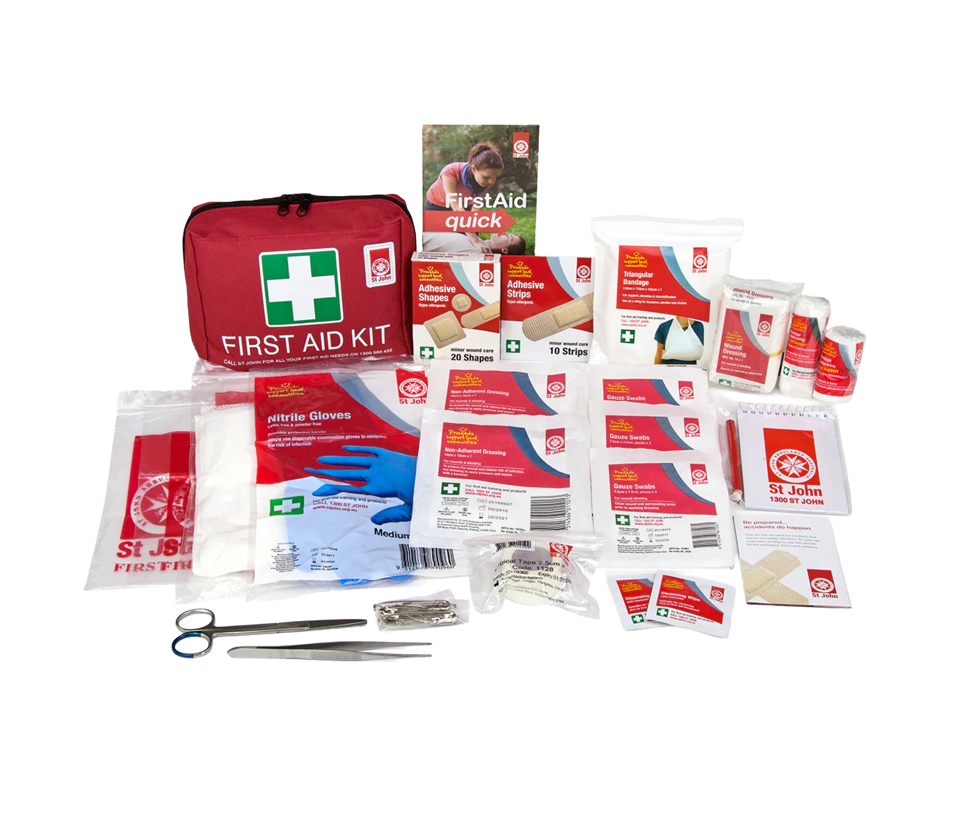 Motoring First Aid Kit (Personal) with compact first aid supplies including gloves, bandages, and antiseptic for vehicle emergencies.