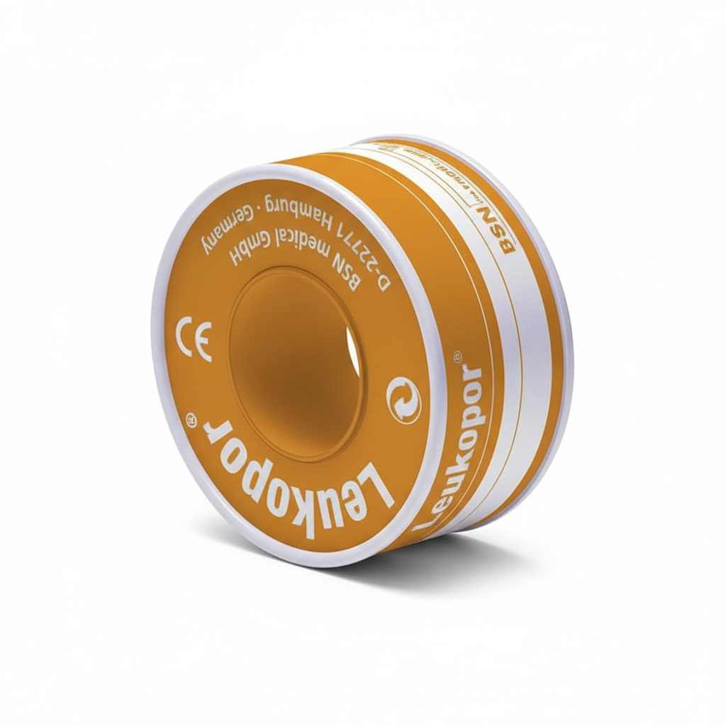 Leukopor Surgical Tape roll with breathable, microporous construction for sensitive skin in first aid supplies by St John WA