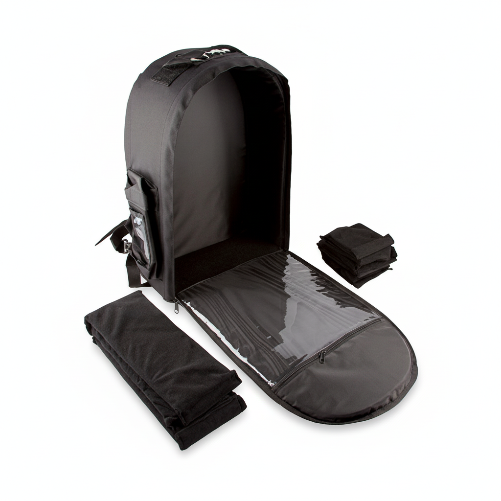 Empty First Aid Backpack by St John WA with adjustable dividers for first aid supplies storage and easy access.
