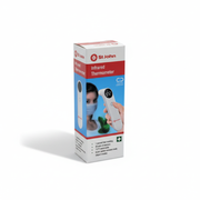 Box packaging for St John Infrared Thermometer showing fast, non-contact temperature measurement for body and objects.
