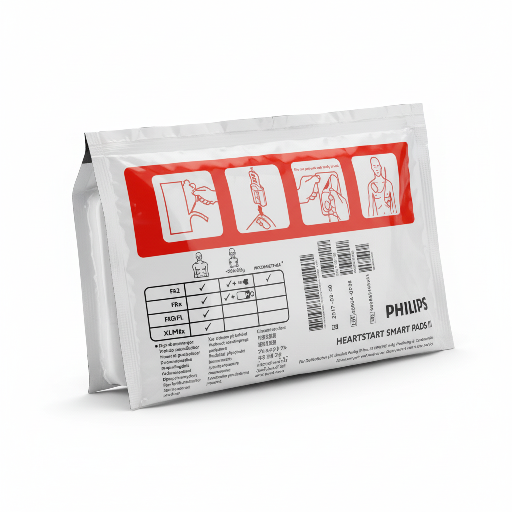 Philips FR3 (Adult & Child) Defibrillator Pads - 1 Pair packaged set for use with defibrillators in first aid supplies and kits