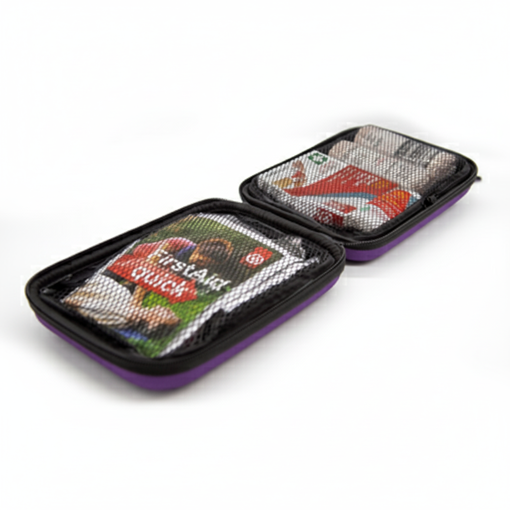 Outdoor and Snake Bite first aid module with trauma dressings, emergency blanket, gloves, and scissors for severe bleeding emergencies.