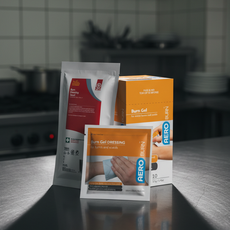 Specialist burn treatment supplies included